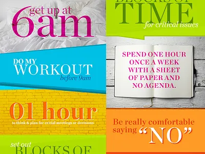 Deconstructed Infographic color daily infographic poster productivity rearranged success type typography