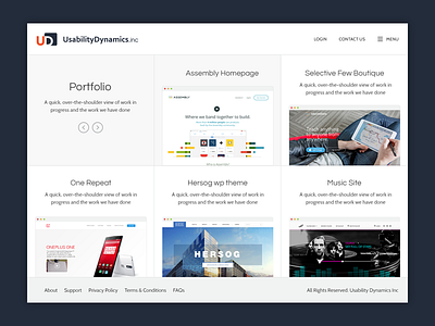 UD Portfolio design interface portfolio ui user ux work