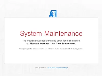 System Maintenance maintenance system ui