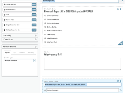 Taste Testing - Web Application ui ux web application