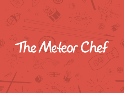 The Meteor Chef is Live! framework idiot pull illustration javascript logotype meteor tyler deal