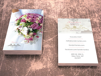 Wedding Photographer Business Card v1 - Photoshop PSD Template bridal bride business card engagement photos flowers photographer photography photoshop psd template wedding wedding planner