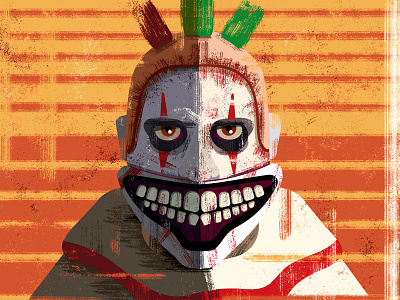 Mr. Twisty american horror story digital illustration freakshow horror illustration