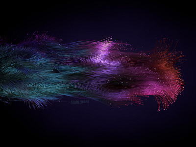 43006 Fibers 3d abstract c4d x particles