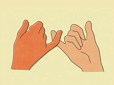 Pinky swear hands illustration pinkyswear texture