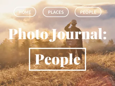 Photo Portfolio Mobile Header css css3 jquery photography portfolio web design