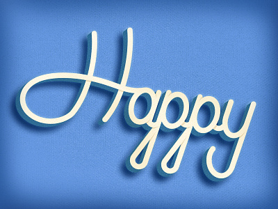 How do I feel joining Dribbble? debut happy lettering retro texture typography