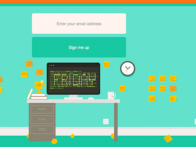 Detail of footer design code code editor footer friday illustration responsive design svg vector