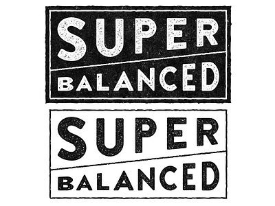 Super Balanced balanced bw logo super typography vector