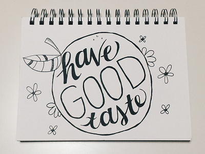 Good Taste daily doodle drawing hand lettering lettering micron orange taste