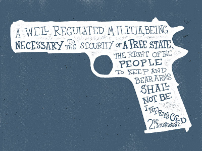 2nd Amendment Shirt Design hand drawn hand lettering shirt typography