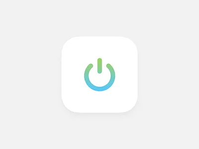Power Icon iOS 8 app app store flat gradient icon ios ios 8 on power