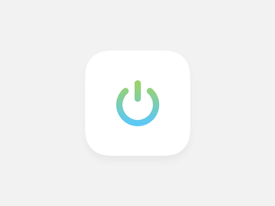 Power Icon iOS 8 app app store flat gradient icon ios ios 8 on power