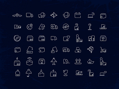 48 Logistic Icons part II direction icons laptop logistic man map pack package plane train transport umbrella