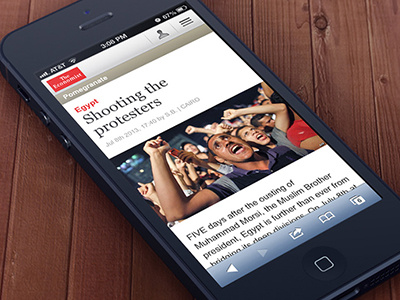 Economist Mobile Web interaction mobile ui ux