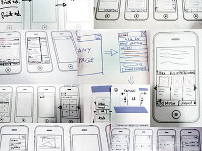 Economist Mobile Web : Sketches design thinking facilitation interface mobile process sketch web wireframe