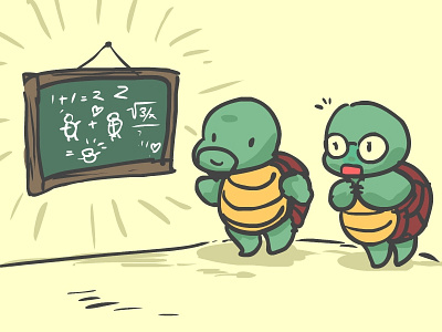 Turtle Family chibi illustration turtle