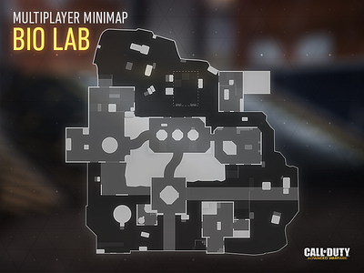 Minimap Bio Lab call of duty clean future game glow icon interface line map shape ui vector