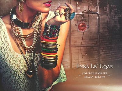 Enna Le' Uqar branding composite fashion magazine photography post production typography