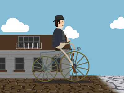 The Evolution Of The Bicycle after effects animation gif history of the bicycle history of the bike illustration mpora oliver keane the evolution of the bicycle the evolution of the bike