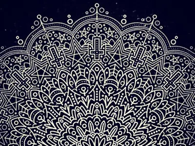 Simple Mandala mess-about circular geometric mandala repeating