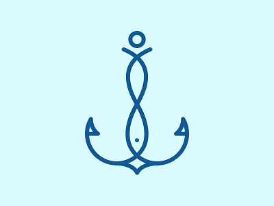 See Southampton Logo anchor fish nautical person see
