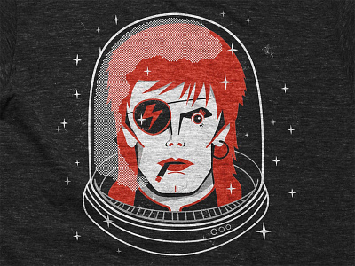 Waiting in the Sky on a shirt! cotton bureau david bowie digital illustration music starman