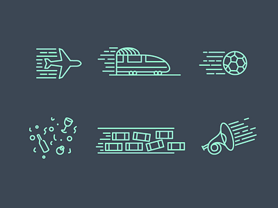 Icon set for sound effects icon music sport transport