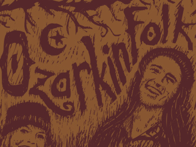Ozarkinfolk typography woodcut