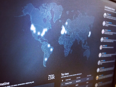 Command Center Widget chart command center dark dashboard data live map metric visualisation