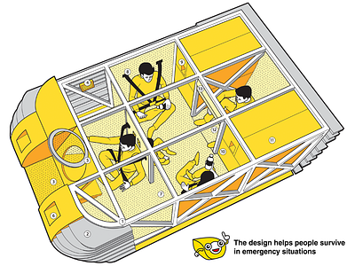 EMERGENCY CAPSULE illustration industrial mascot people prom design