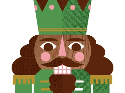 Nutcracker Green character christmas decoration figure illustration nutcracker wood