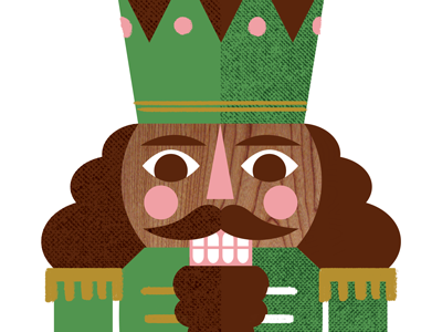 Nutcracker Green character christmas decoration figure illustration nutcracker wood