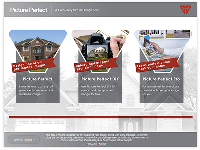 Glen Gery Landing Page font grey interface landing layout red site ui web