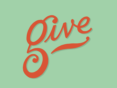 Give lettering g give lettering louisville robby davis script swash typography wip
