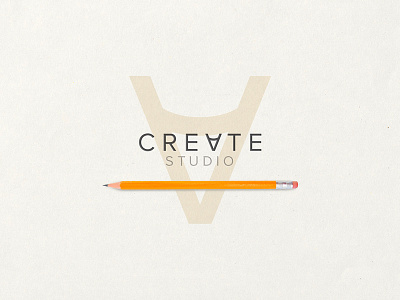 Create Studio brand branding concept create design graphic logo minimal pencil studio typography vietnam