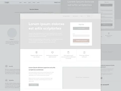 Wireframe Designs greyscale wireframes mockup interface mockups photoshop wireframes startup wireframes wireframe interface wireframes