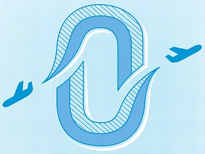 O is for O' Hare airport cta dropcap o o hare planes screen print