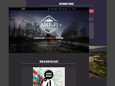Amp-Fi - OnePage Music Band Muse Template adobe muse artist audio band dark embed envatomarket muse music onepage template website