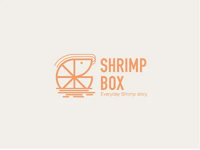 Shrimpbox Logodesign geometric icon logo logodesign orange sea seafood sun sunset wip