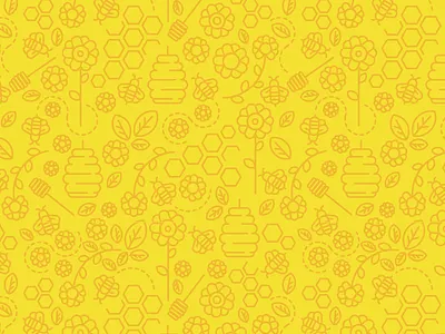 Bees pattern background bees flower honey honeycomb leaf nature pattern