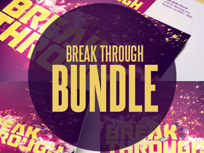 Break Through Church Template Bundle flyer templates inspiks jesus light loswl motivational sermon postcard postcard design psd flyer red sermon sermon title