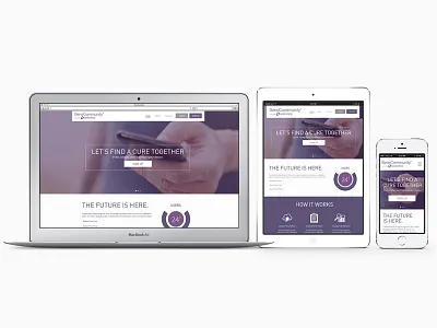 Responsive Landing Page Design genospace ios mobile responsive rwd science startup