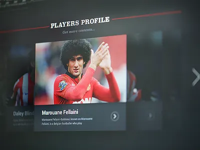 Website's element carousel contrast football ipad red slider