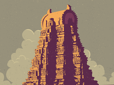 Virupaksha gateway - WIP gateway hampi illustration india karnataka temple virupaksha