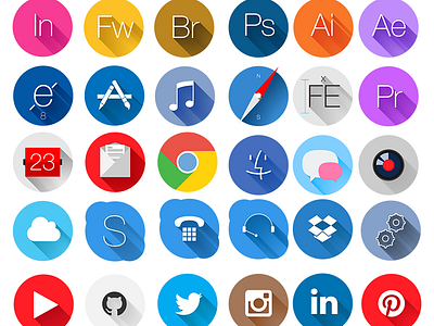 Circle Icons. Free. bedismo flat free freebie icons ui web