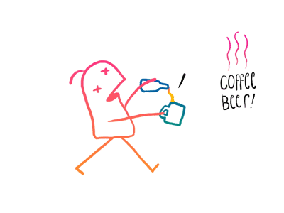 Beer Gif #10 - Coffee Beer animation beer coffee coffee beer gif illustration loosekeys photoshop photoshop animation