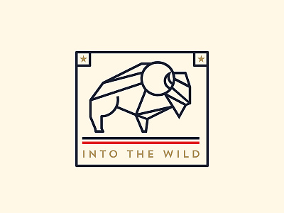 Into the Wild adventure america bison buffalo flag josh warren line northwest stars sun wild