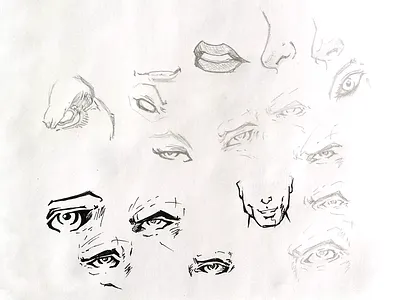Comic Sketch Study comics drawing eye illustration sketch