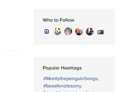 Natter Sidebar follow hashtags natter redesign sidebar